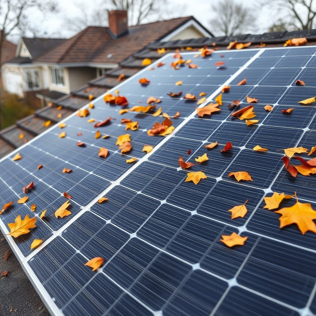 A photorealistic close-up of a Solarwatt Vision 400W solar panel on a residential roof